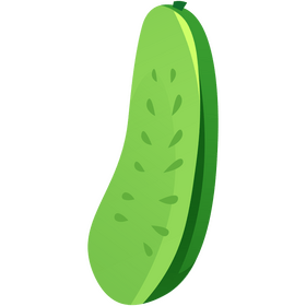Cucumber cut in half clipart