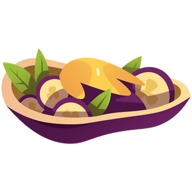 Eggplant salad clipart