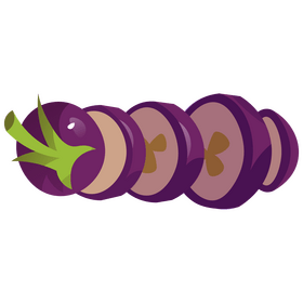 Eggplant sliced clipart