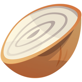 Onion vegetable half clipart
