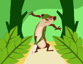 Ice age Buck cartoon character vector