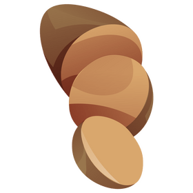 Potato circles clipart