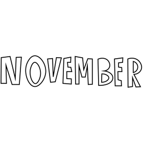 November black and white clipart