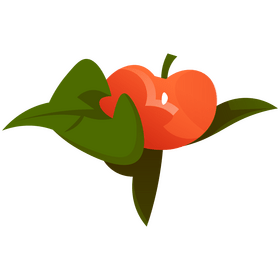 Pumpkin with leaves clipart