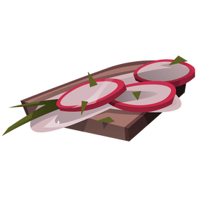 Radish toast clipart