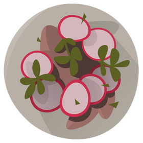 Radish salad clipart