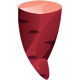 Sweet potato half clipart