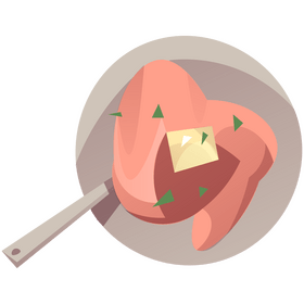 Sweet potato mashed clipart