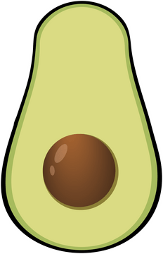 Half Avocado clipart
