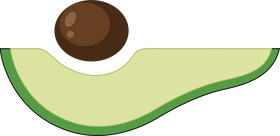 Slice of Avocado clipart