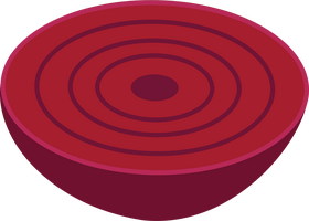 Beet Cut in Half clipart