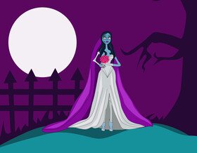 Corpse bride drawing vector