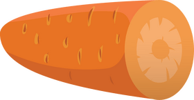 Carrot Cut in Half clipart