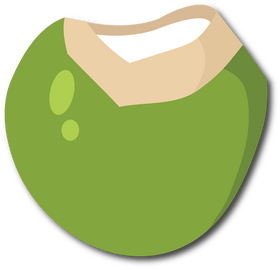 Opened Green Coconut clipart