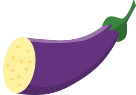 Eggplant Sliced in Half clipart