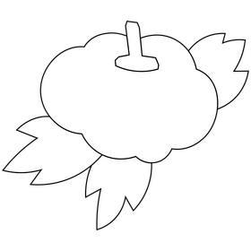 Cartoon pumpkin black and white clipart