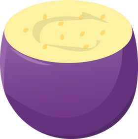 Eggplant Cut in Half clipart