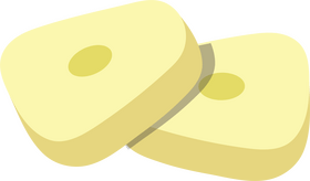 Garlic Slices clipart