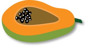 Half Papaya clipart