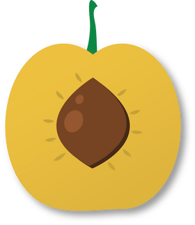 Cut in Half Plum clipart