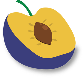 Half Plum clipart