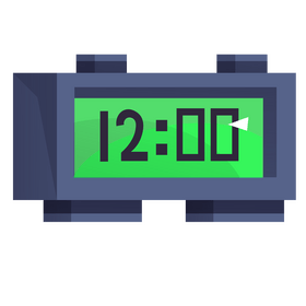 Free digital clock illustration clipart