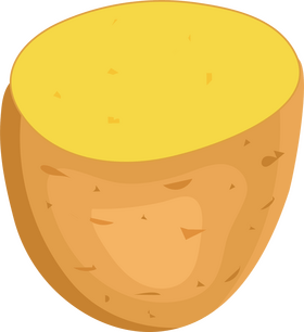 Sliced in Half Potato clipart