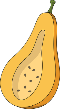 Cut in Half Pumpkin clipart