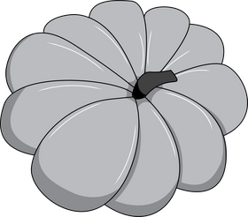 Pumpkin in Grayscale clipart