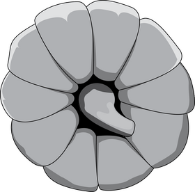 Pumpkin in Grayscale clipart