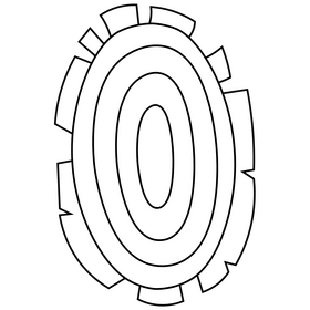 Cartoon carpet black and white clipart