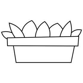 Free indoor plant black and white clipart