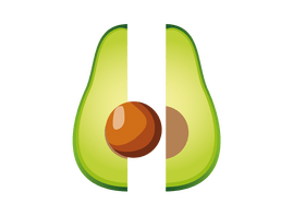 Slice of Avocado clipart