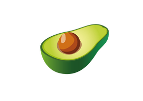 Half of Avocado clipart
