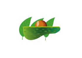 Half Cut Avocado clipart