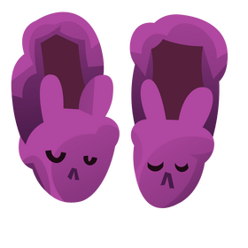 Cute female slippers clipart