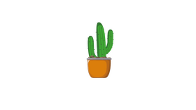 Cactus in a Pot clipart