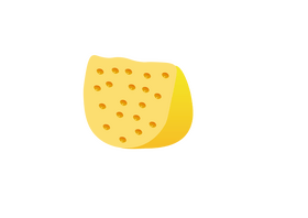 Round Cheese Piece clipart
