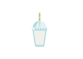 Coconut Milk in a Plastic Glass clipart