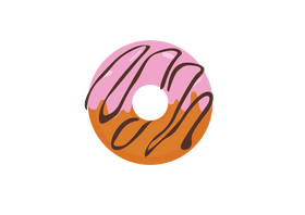 Pink Chocolate Donuts clipart