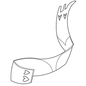 Autumn scarf black and white clipart