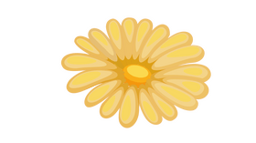 Yellow Simple Flower clipart