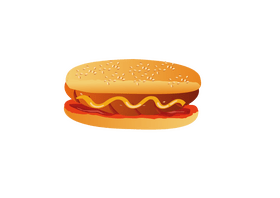 Simple Hot Dog clipart