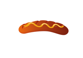 Sausage with Mustard clipart