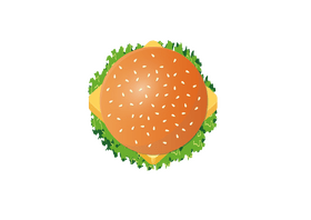 Hamburger Top View clipart