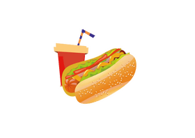 Hot Dog and Soda clipart