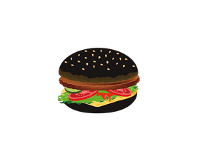 Black Burger clipart