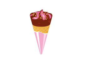 Chocolate Ice Cream Cone clipart