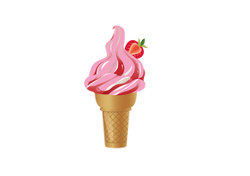 Soft Serve Ice Cream Cone clipart