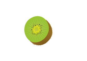 Cut in Half Kiwi clipart